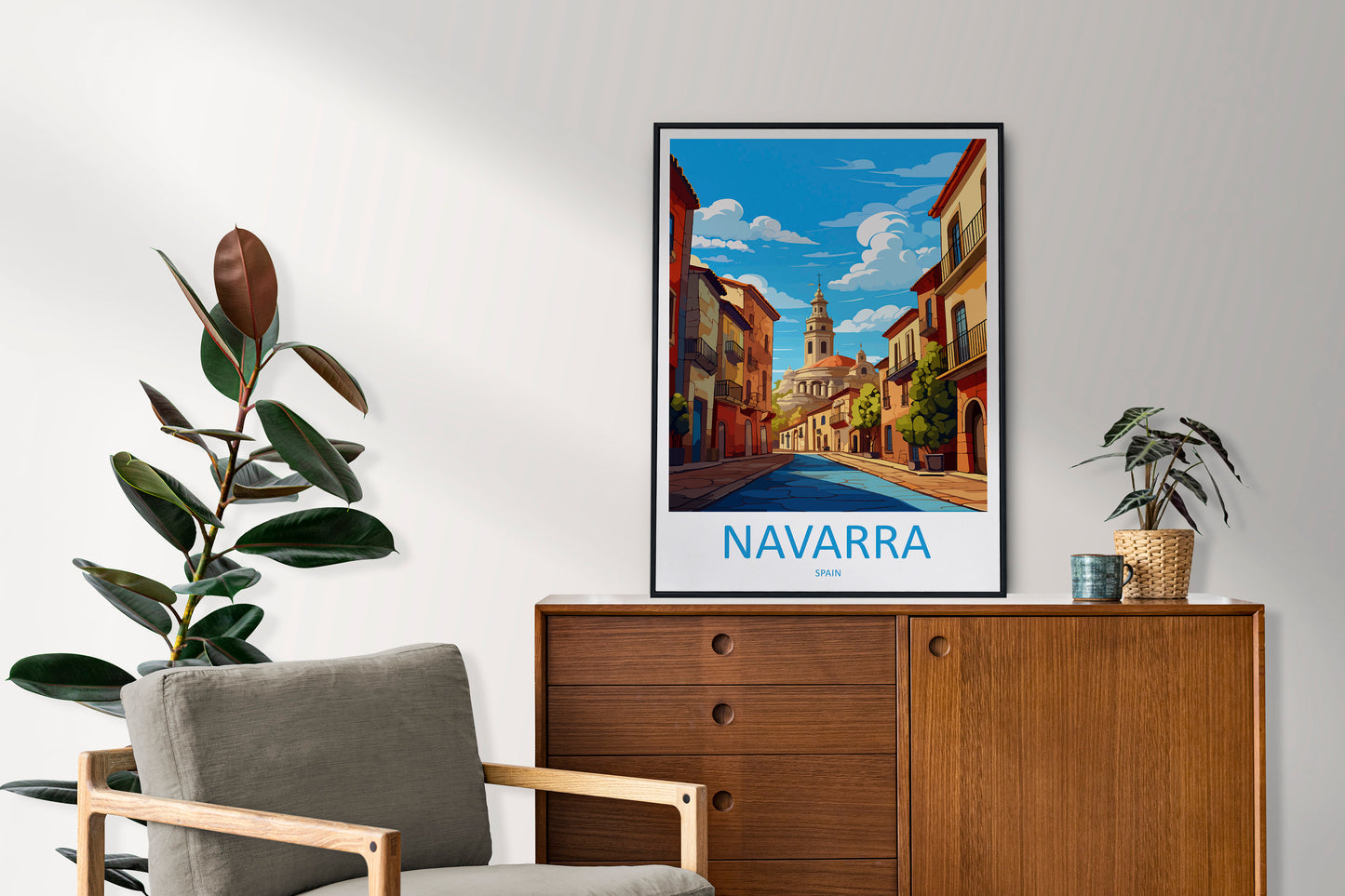 Navarra Travel Print Wall Art Navarra Wall Hanging Home Décor Navarra Gift Art Lovers Spain Art Lover Gift Navarra Print Spain Art