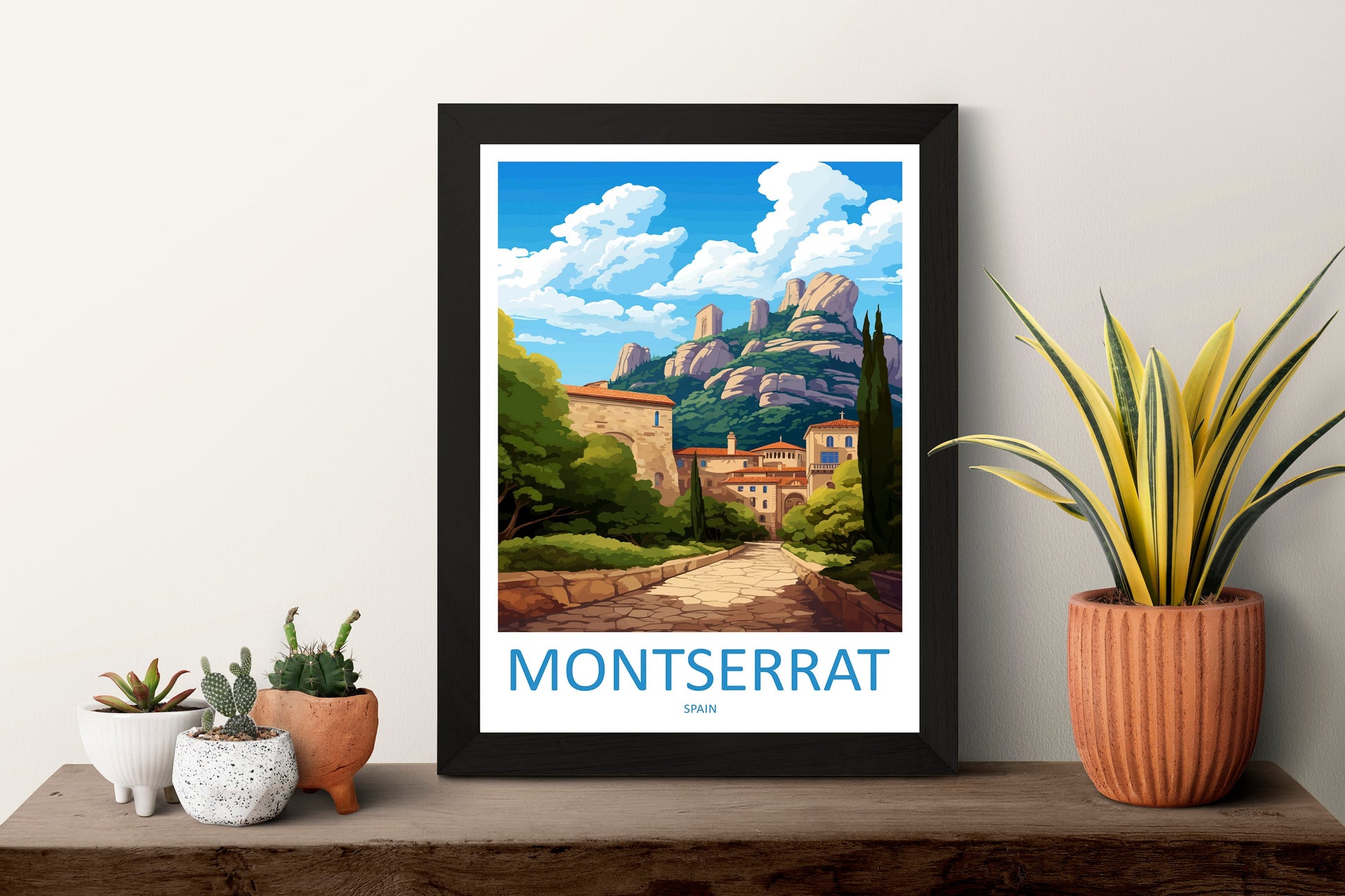 Montserrat Travel Print Wall Art Montserrat Wall Hanging Home Décor Montserrat Gift Art Lovers Spain Art Lover Gift Montserrat Print Spain