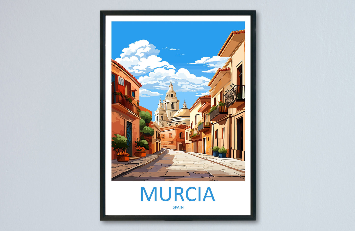 Murcia Travel Print Wall Art Murcia Wall Hanging Home Décor Murcia Gift Art Lovers Spain Art Lover Gift Murcia Print Spain Art