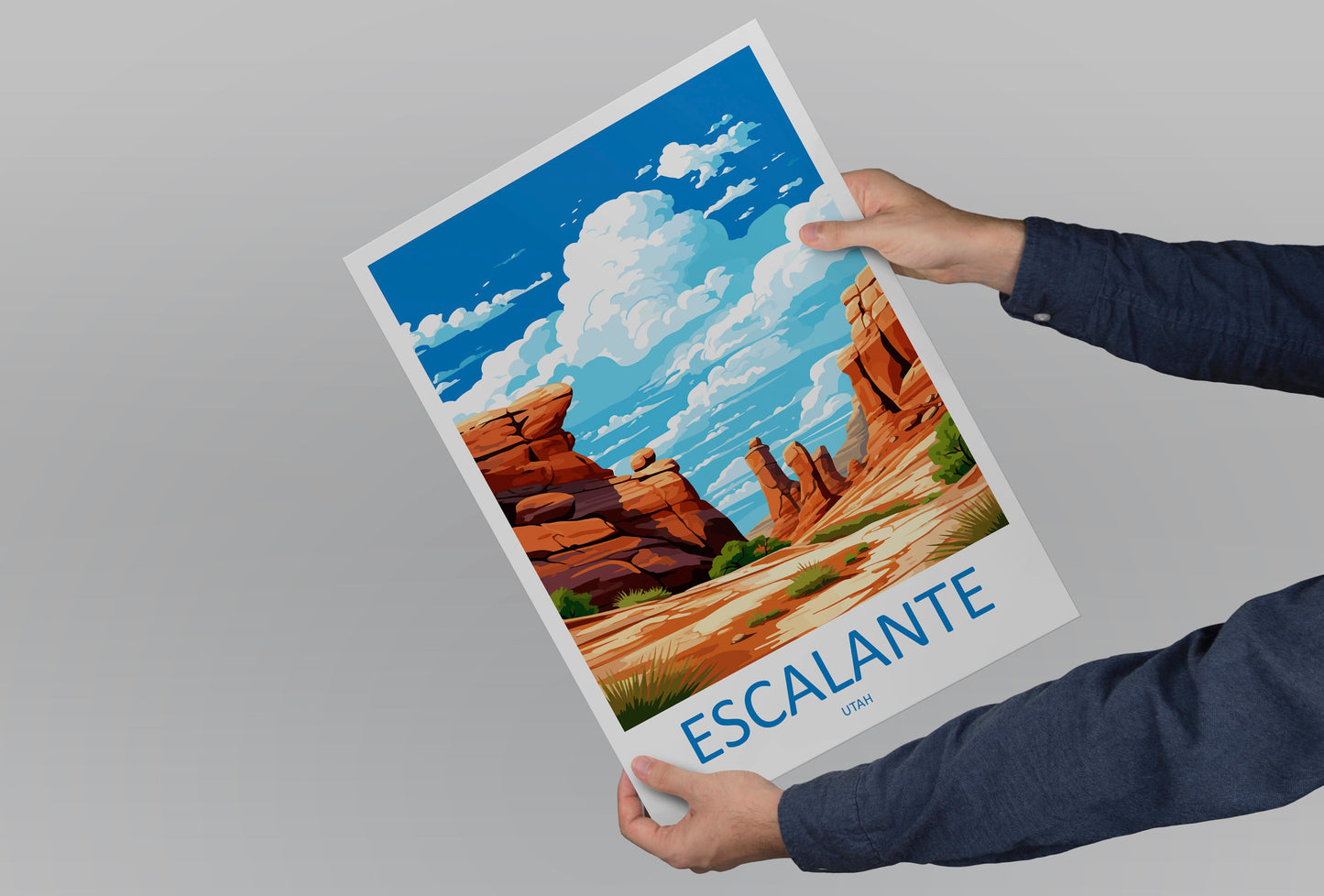 Escalante Travel Print Wall Art Escalante Wall Hanging Home Décor Great Escalante Art Lovers Utah Art Lover Gift