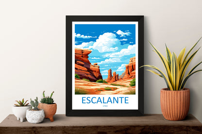 Escalante Travel Print Wall Art Escalante Wall Hanging Home Décor Great Escalante Art Lovers Utah Art Lover Gift
