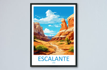 Escalante Travel Print Wall Art Escalante Wall Hanging Home Décor Great Escalante Art Lovers Utah Art Lover Gift