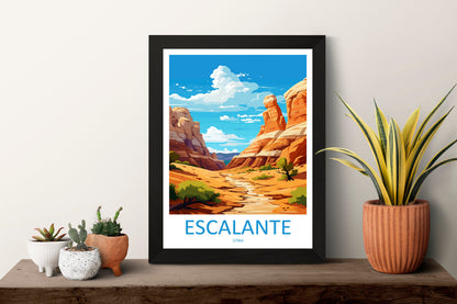 Escalante Travel Print Wall Art Escalante Wall Hanging Home Décor Great Escalante Art Lovers Utah Art Lover Gift