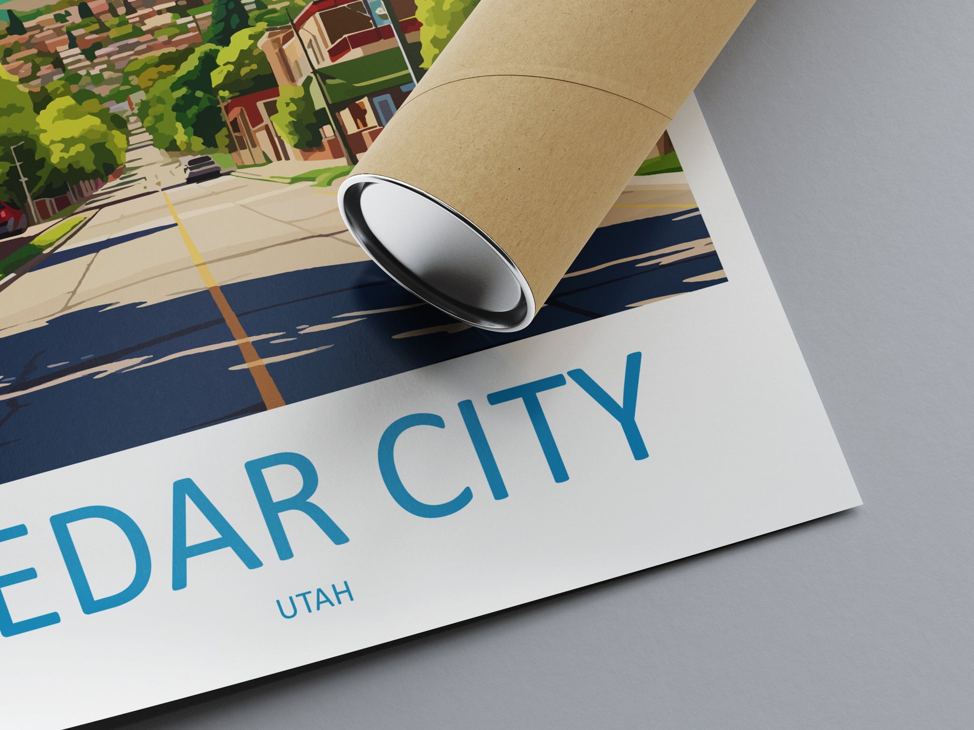 Cedar City Travel Print Wall Art Cedar City Wall Hanging Home Décor Cedar City Art Lovers Utah Art Lover Gift