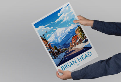 Brian Head Travel Print Wall Art Brian Head Wall Hanging Home Décor Brian Head Art Lovers Utah Art Lover Gift