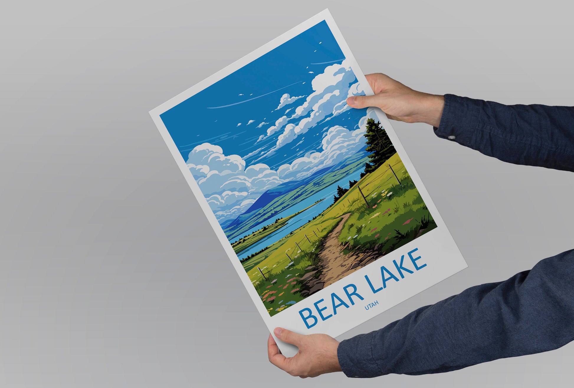 Bear Lake Travel Print Wall Art Bear Lake Wall Hanging Home Décor Bear Lake Art Lovers Utah Art Lover Gift