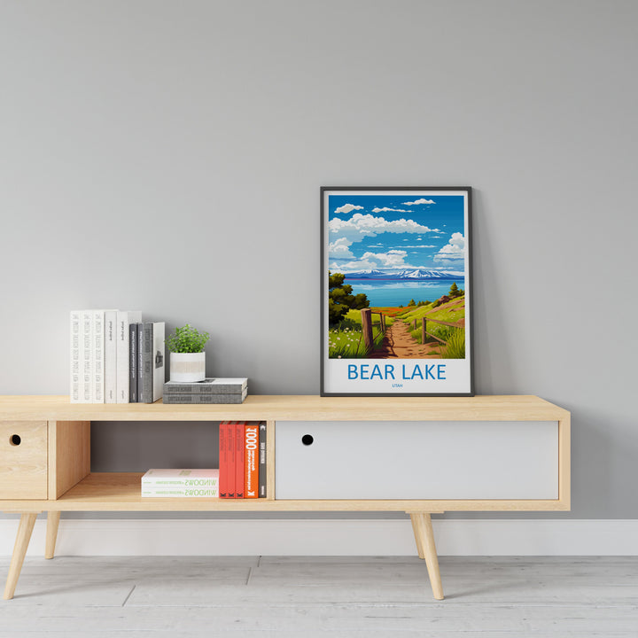 Bear Lake Travel Print Wall Art Bear Lake Wall Hanging Home Décor Bear Lake Art Lovers Utah Art Lover Gift