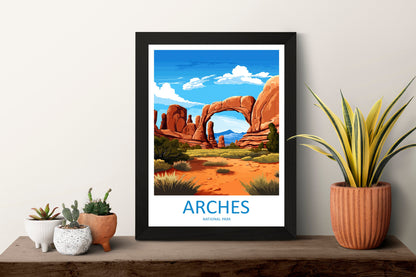 Arches National Park Travel Print Wall Art Arches National Park Wall Hanging Home Décor Arches National Park Art Lovers Utah Art Lover Gift