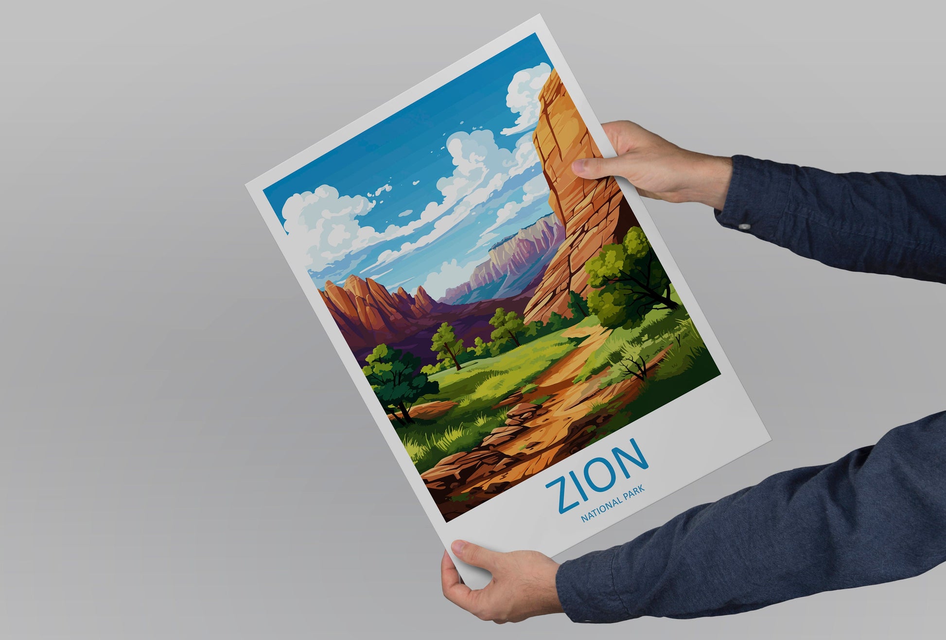 Zion National Park Travel Print Wall Art Zion National Park Wall Hanging Home Décor Zion National Park Art Lovers Utah Art Lover Gift