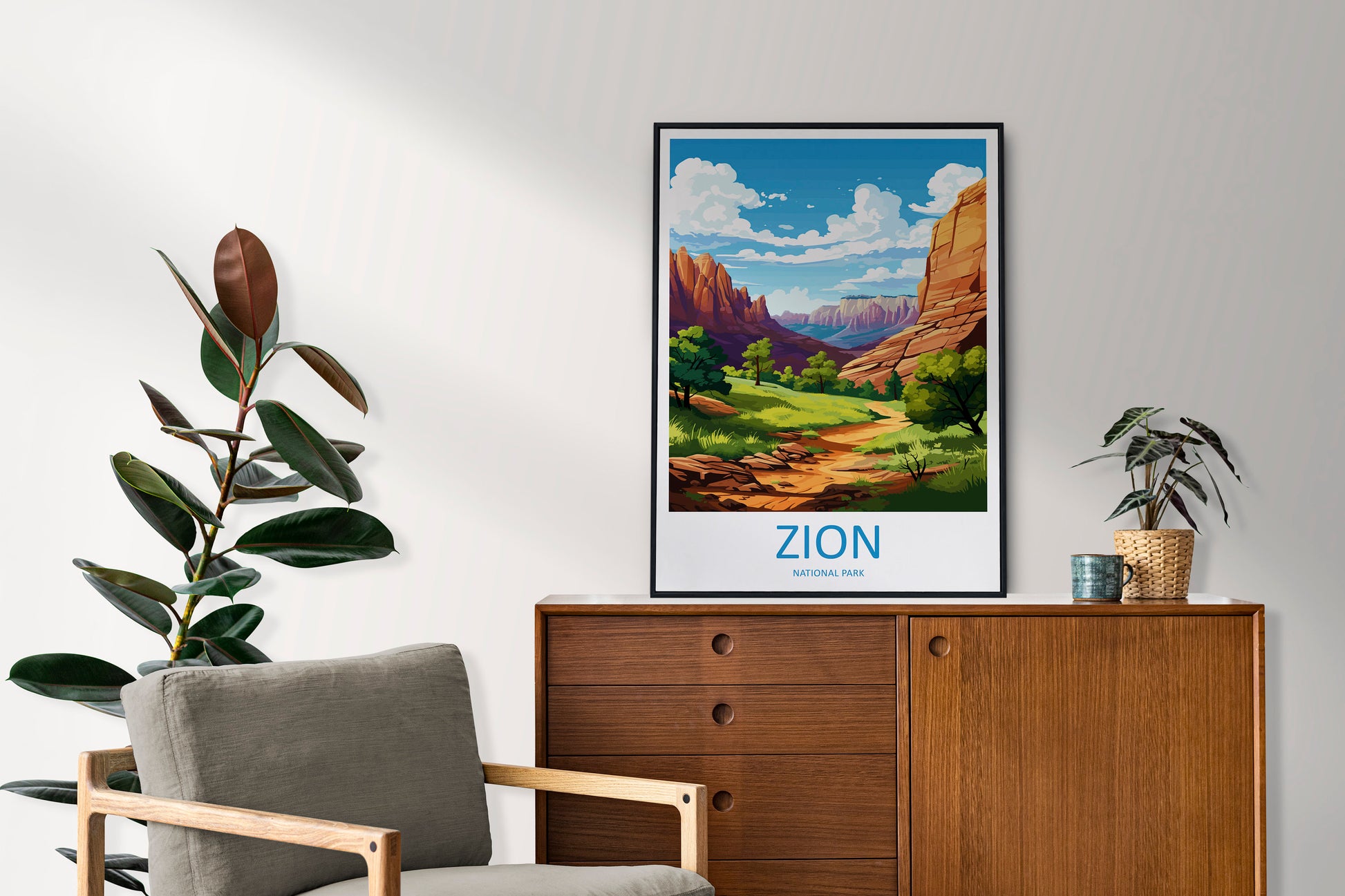 Zion National Park Travel Print Wall Art Zion National Park Wall Hanging Home Décor Zion National Park Art Lovers Utah Art Lover Gift