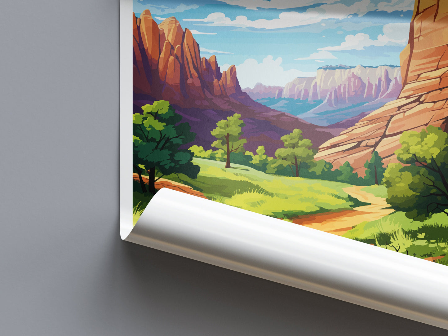 Zion National Park Travel Print Wall Art Zion National Park Wall Hanging Home Décor Zion National Park Art Lovers Utah Art Lover Gift