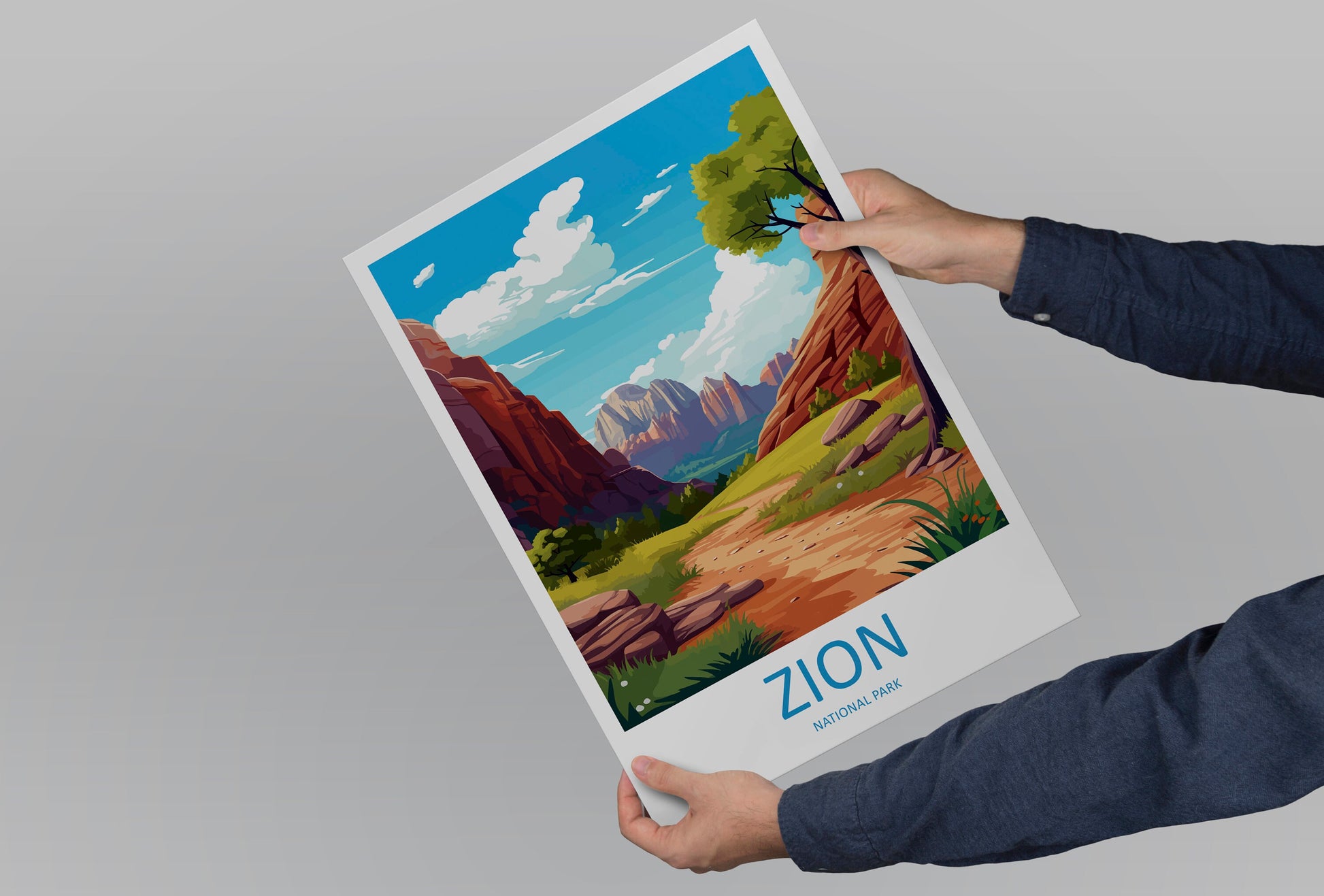 Zion National Park Travel Print Wall Art Zion National Park Wall Hanging Home Décor Zion National Park Art Lovers Utah Art Lover Gift