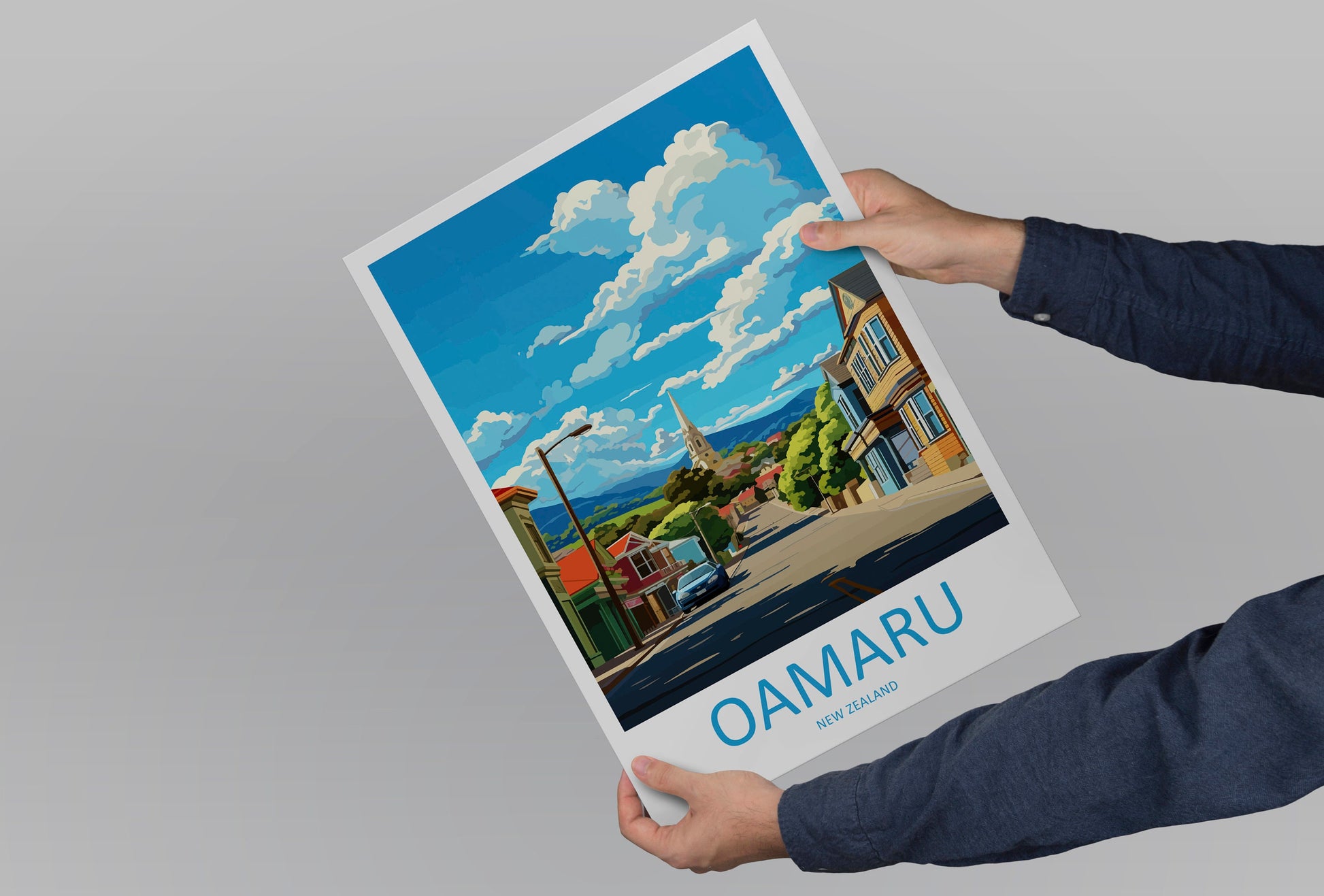 Oamaru Travel Print Wall Art Oamaru Wall Hanging Home Décor Oamaru Gift Art Lovers New Zealand Art Lover Gift Print
