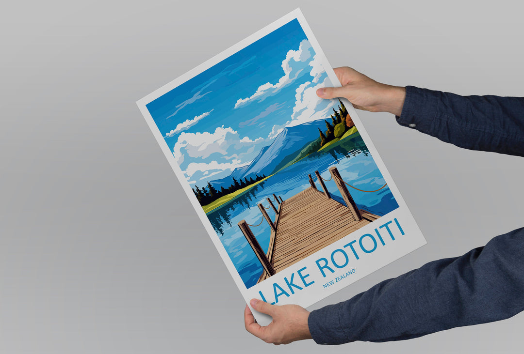 Lake Rotoiti Travel Print Wall Art Lake Rotoiti Wall Hanging Home Décor Lake Rotoiti Gift Art Lovers New Zealand Art Lover Gift Print