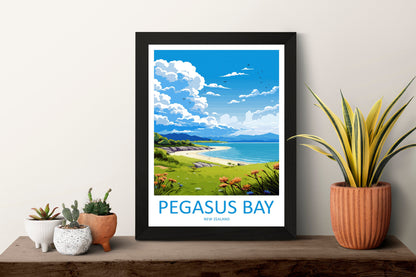 Pegasus Bay Travel Print Wall Art Pegasus Bay Wall Hanging Home Décor Pegasus BayGift Art Lovers New Zealand Art Lover Gift Print
