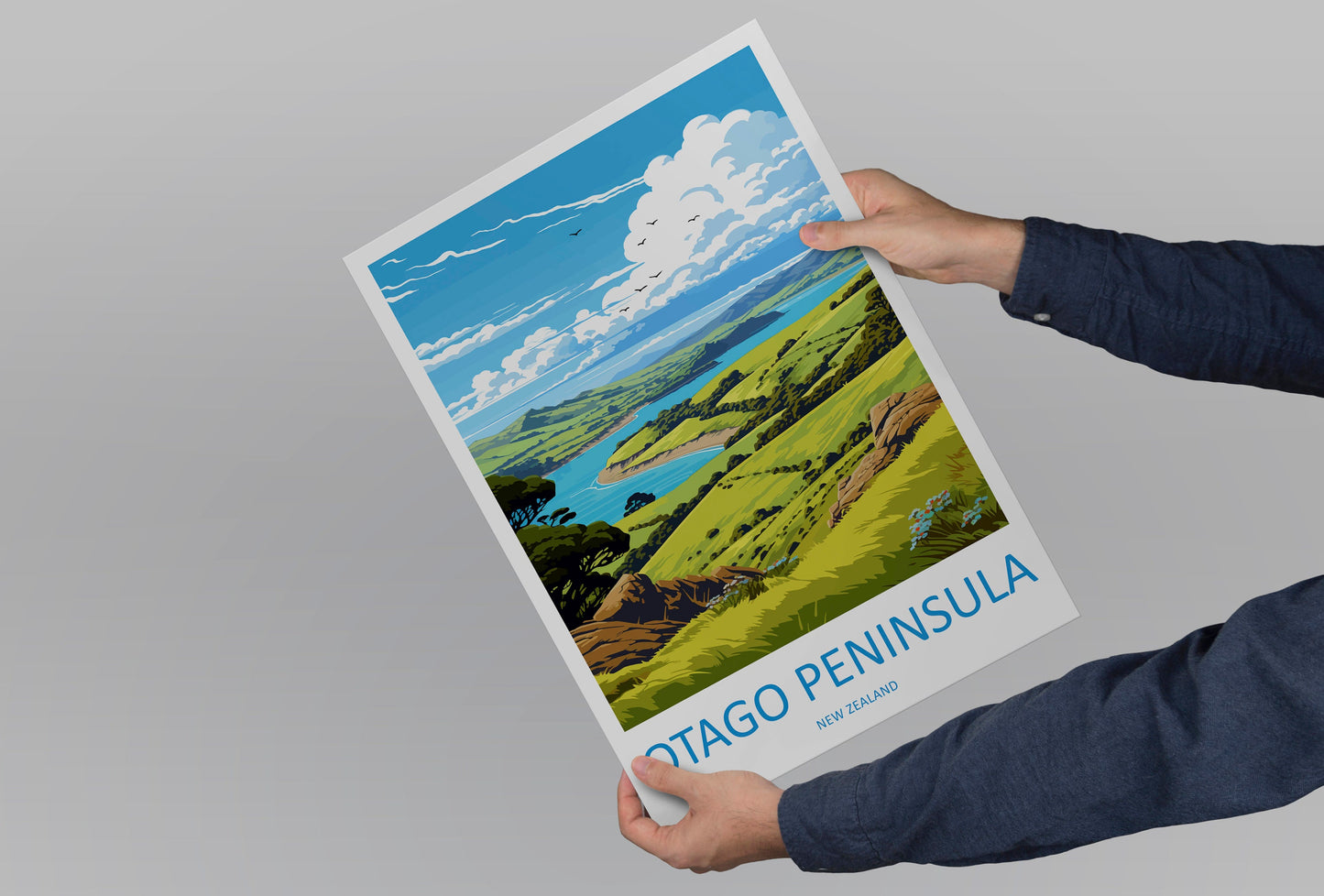 Otago Peninsula Travel Print Wall Art Otago Peninsula Wall Hanging Home Décor Otago Peninsula Gift Art Lovers New Zealand Art Lover Gift
