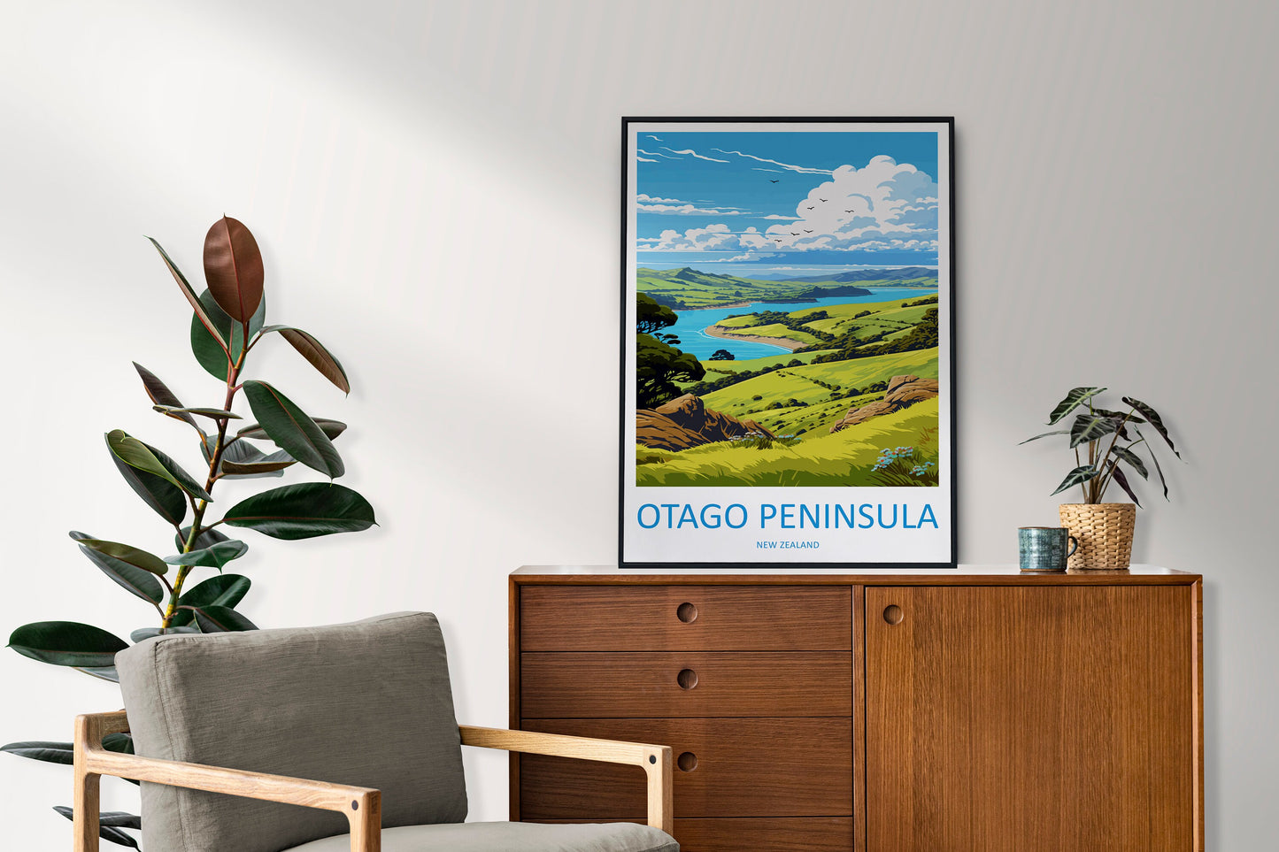 Otago Peninsula Travel Print Wall Art Otago Peninsula Wall Hanging Home Décor Otago Peninsula Gift Art Lovers New Zealand Art Lover Gift