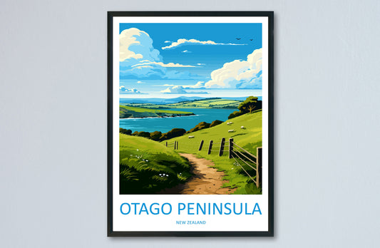 Otago Peninsula Travel Print Wall Art Otago Peninsula Wall Hanging Home Décor Otago Peninsula Gift Art Lovers New Zealand Art Lover Gift