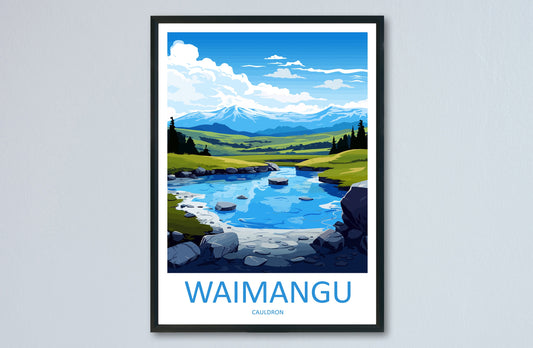 Waimangu Cauldron Travel Print Wall Art Waimangu Cauldron Wall Hanging Home Décor Waimangu Cauldron Gift Art Lovers New Zealand