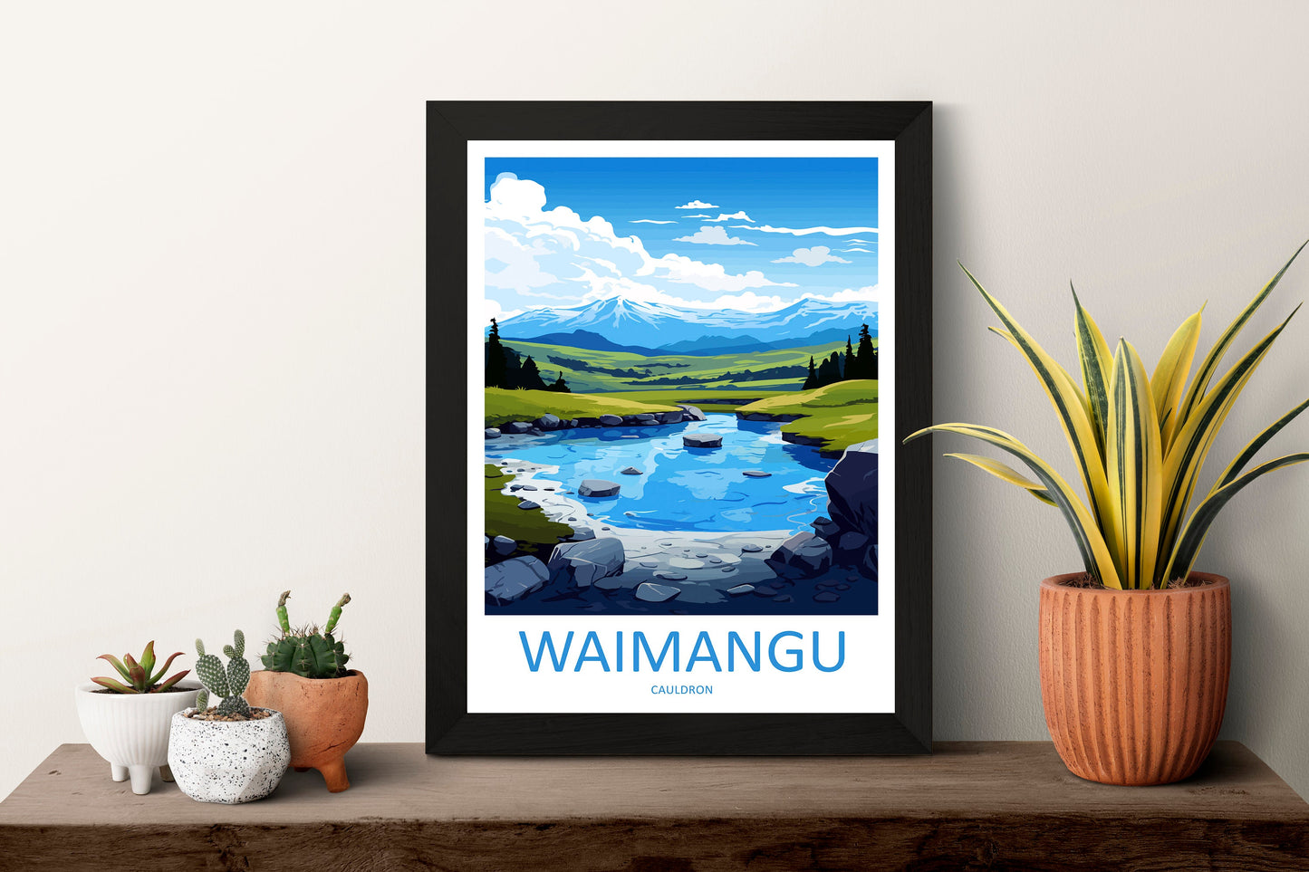 Waimangu Cauldron Travel Print Wall Art Waimangu Cauldron Wall Hanging Home Décor Waimangu Cauldron Gift Art Lovers New Zealand