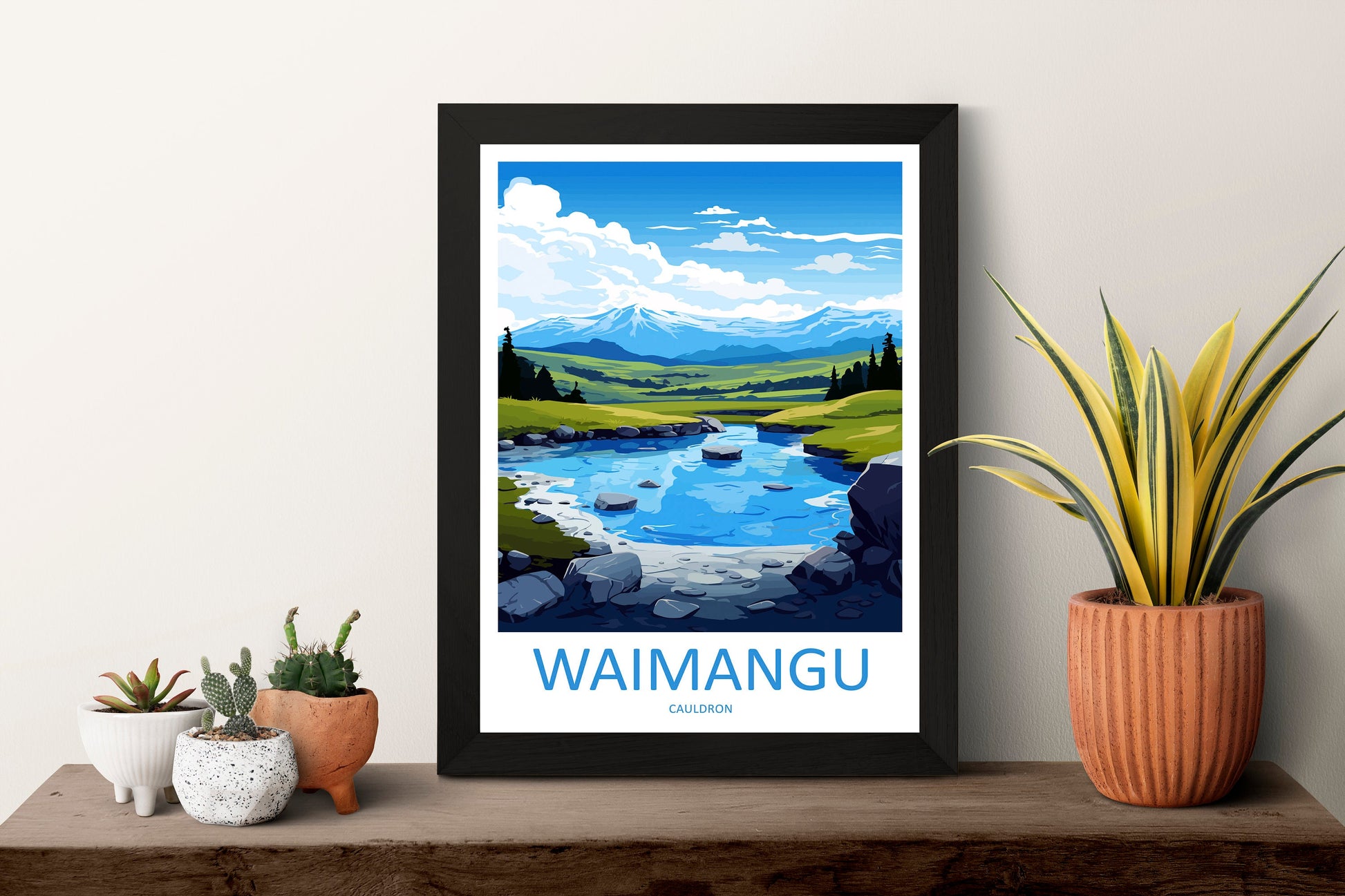 Waimangu Cauldron Travel Print Wall Art Waimangu Cauldron Wall Hanging Home Décor Waimangu Cauldron Gift Art Lovers New Zealand