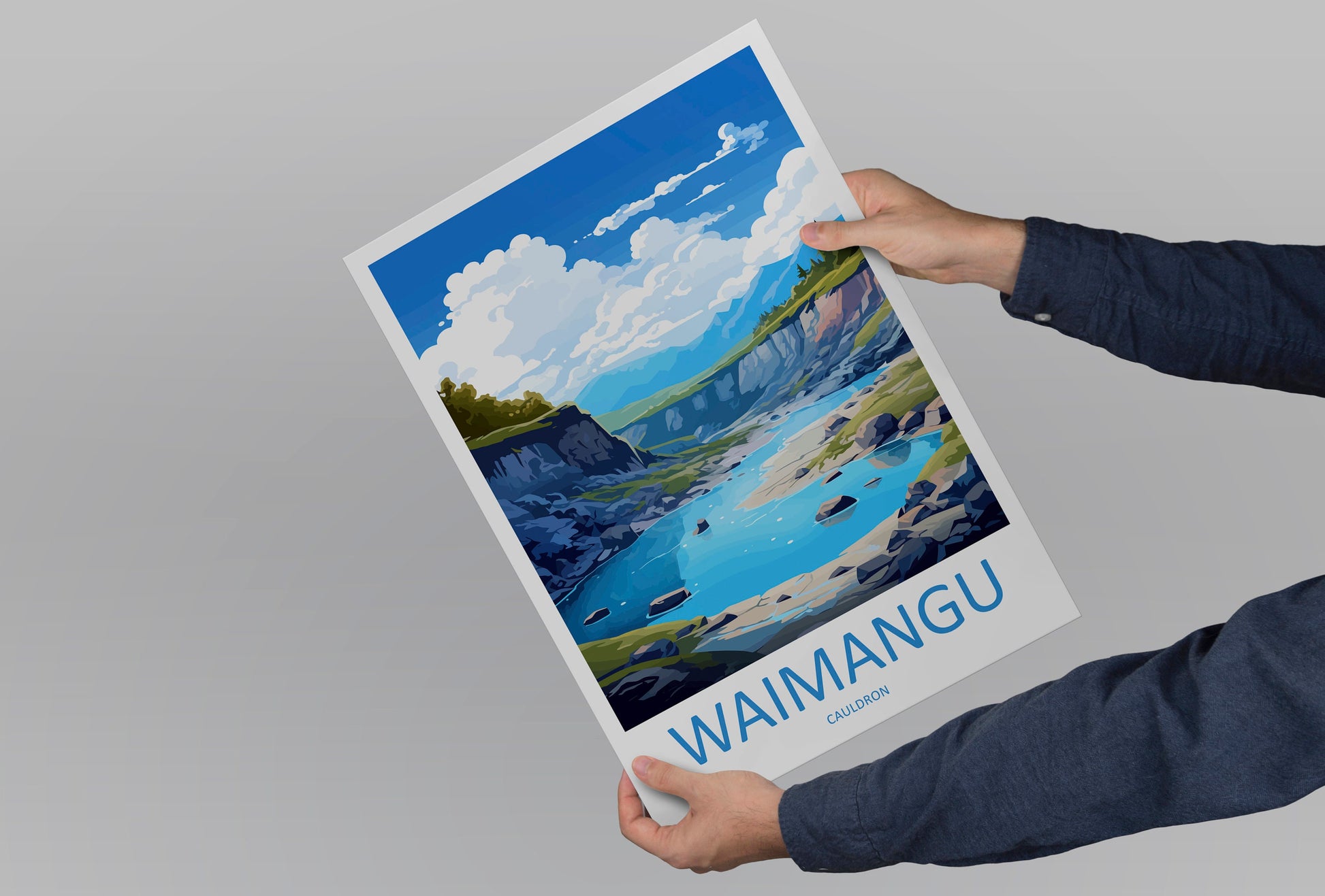 Waimangu Cauldron Travel Print Wall Art Waimangu Cauldron Wall Hanging Home Décor Waimangu Cauldron Gift Art Lovers New Zealand