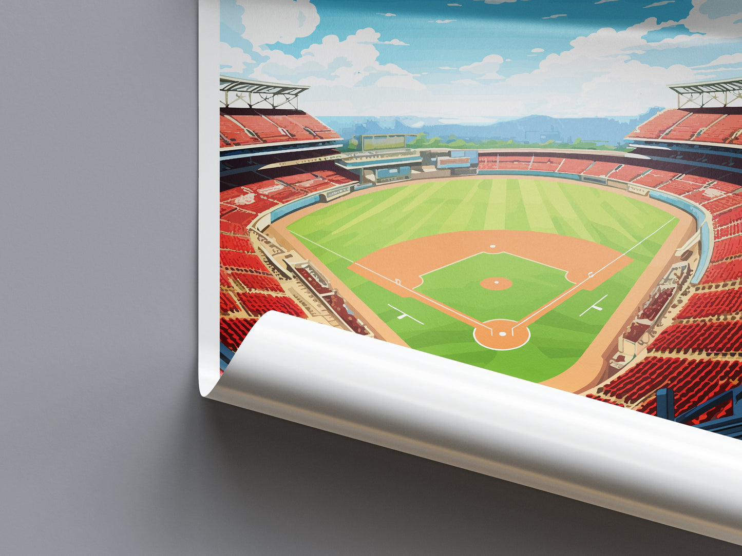 LA Angels Stadium Travel Print Wall Art LA Angels Stadium Wall Hanging Home Décor LA Angels Stadium Gift Art Lovers California Art Lover