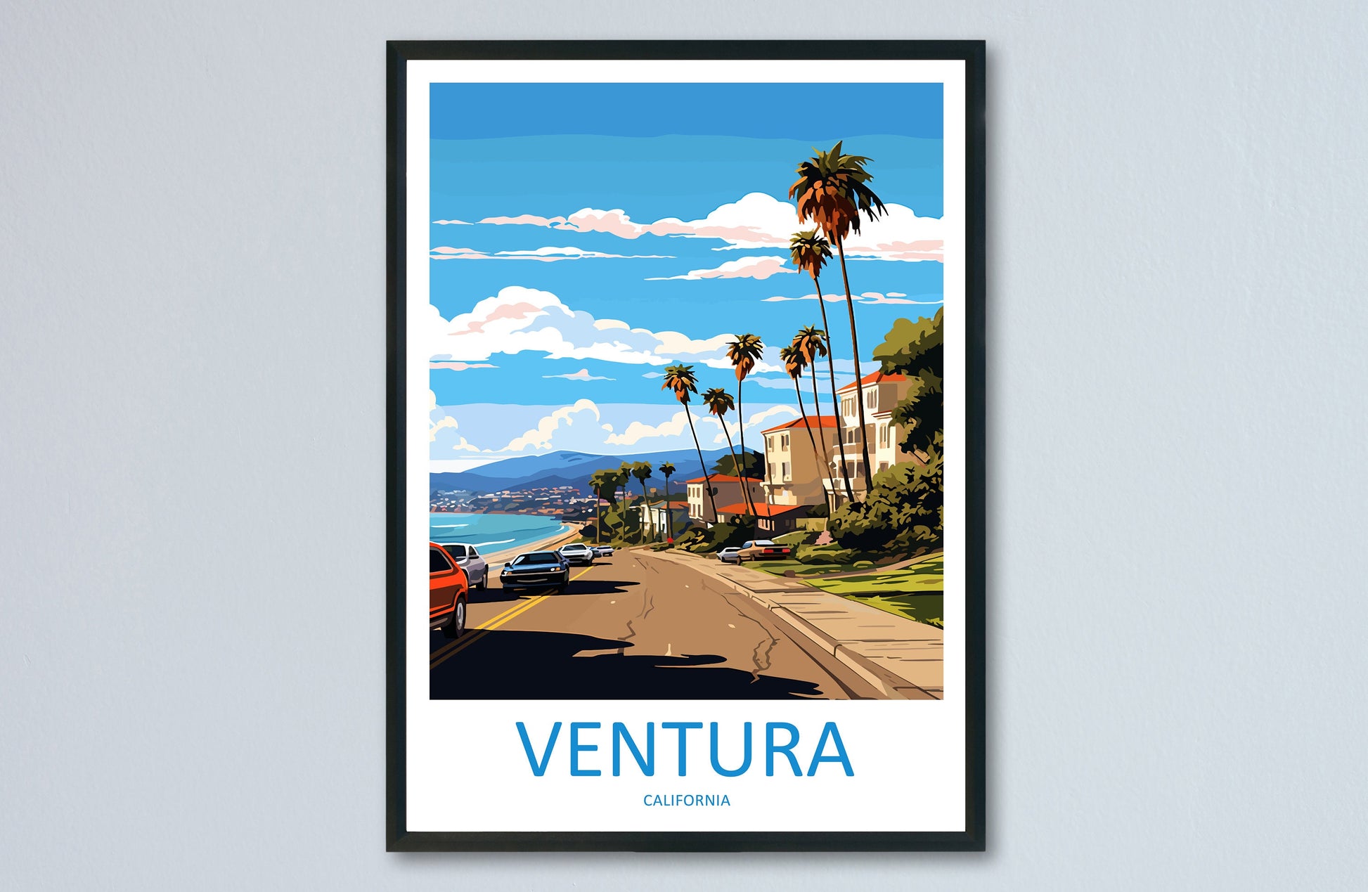 Ventura Travel Print Wall Art Ventura Wall Hanging Home Décor Ventura Gift Art Lovers California Art Lover