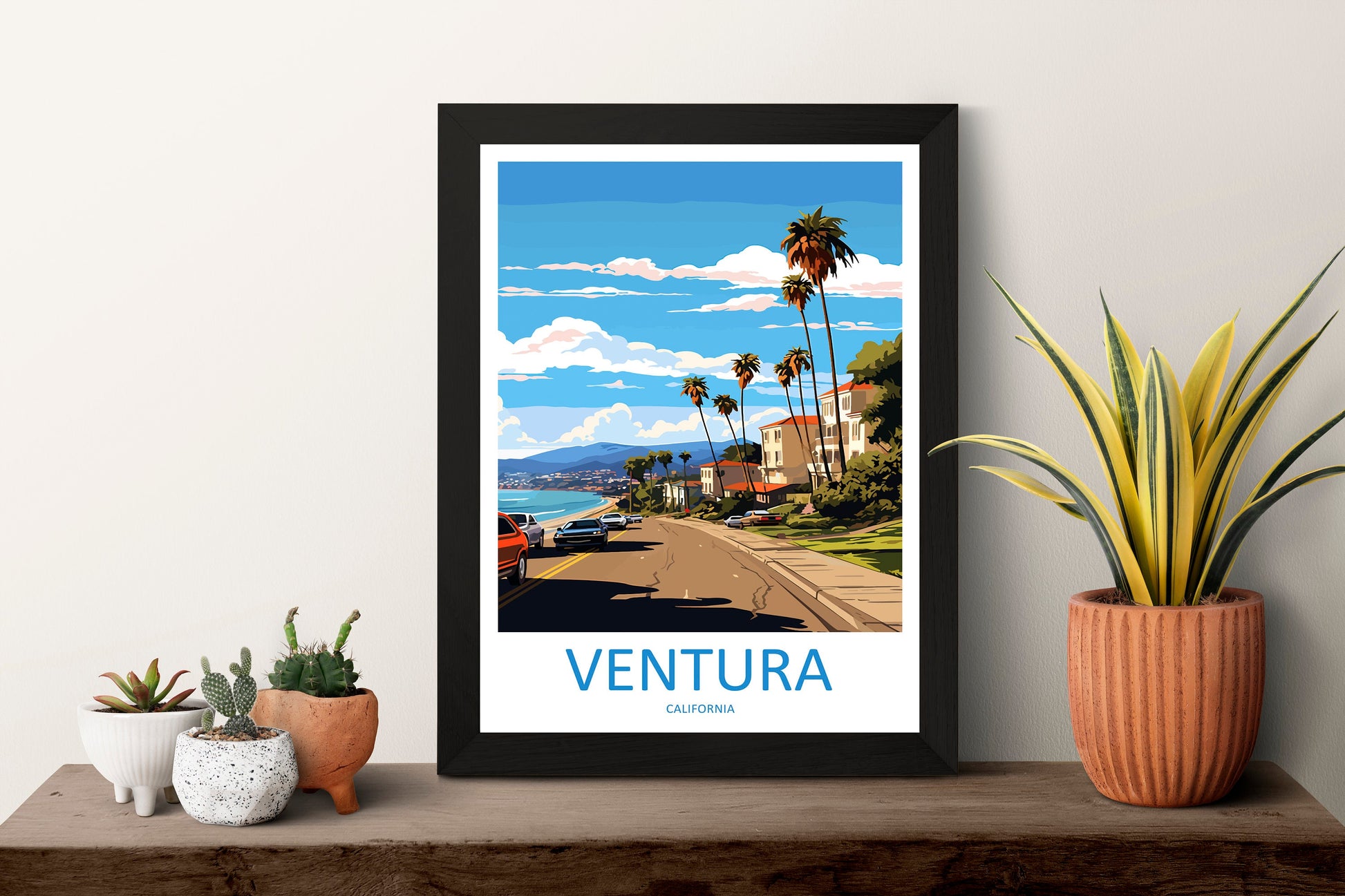 Ventura Travel Print Wall Art Ventura Wall Hanging Home Décor Ventura Gift Art Lovers California Art Lover