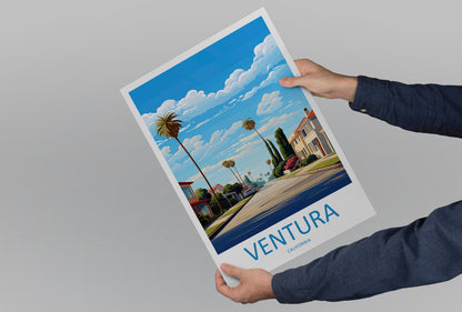 Ventura Travel Print Wall Art Ventura Wall Hanging Home Décor Ventura Gift Art Lovers California Art Lover