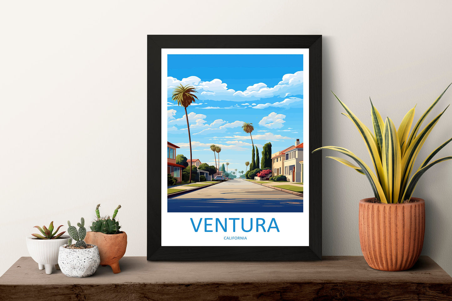 Ventura Travel Print Wall Art Ventura Wall Hanging Home Décor Ventura Gift Art Lovers California Art Lover