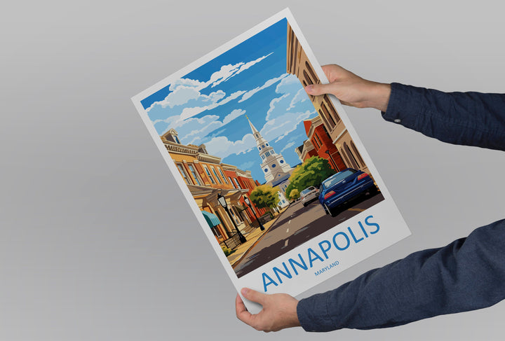 Annapolis Travel Print Wall Art Annapolis Wall Hanging Home Décor Annapolis Gift Art Lovers Maryland Art Lover Annapolis Wall Art Gift