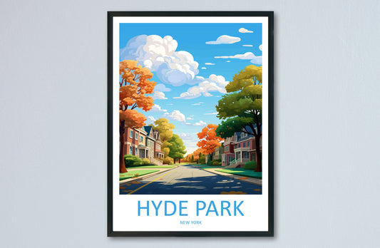 Hyde Park Travel Print Wall Art Hyde Park Wall Hanging Home Décor Hyde Park Gift Art Lovers New York State Art Gift Lover Print