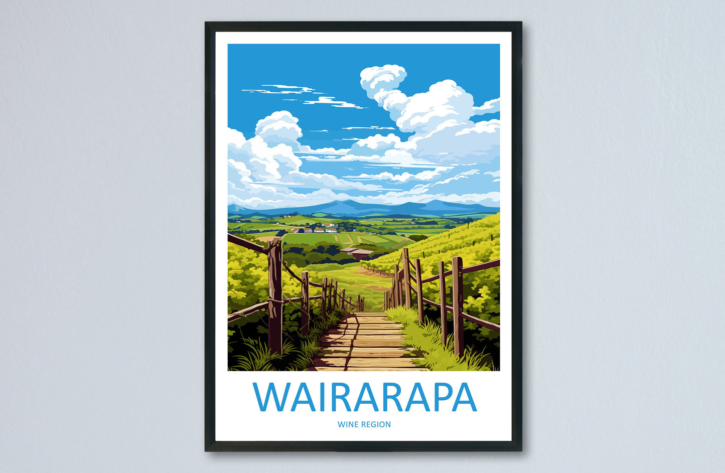 Wairarapa Wine Region Travel Print Wall Art Wairarapa Wine Region Wall Hanging Home Décor Wairarapa Wine Region Gift Art Lovers New Zealand