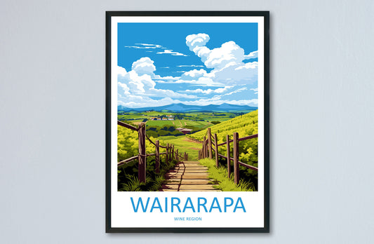 Wairarapa Wine Region Travel Print Wall Art Wairarapa Wine Region Wall Hanging Home Décor Wairarapa Wine Region Gift Art Lovers New Zealand