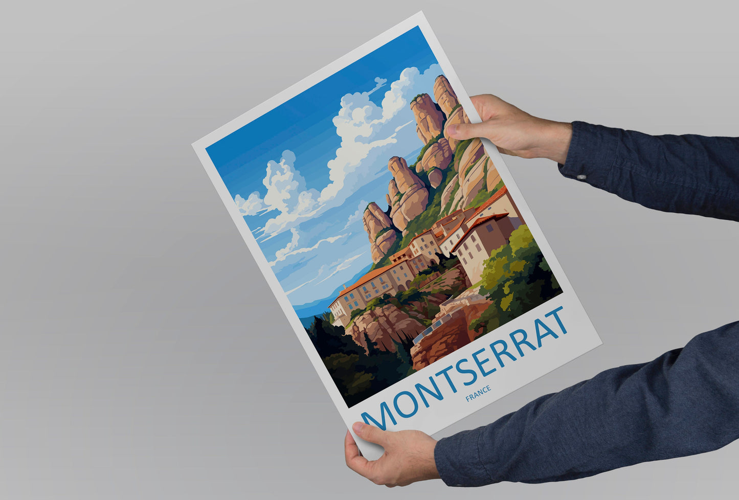 Montserrat Travel Print Wall Art Montserrat Wall Hanging Home Décor Montserrat Gift Art Lovers Spain Art Lover Gift Montserrat Print Spain