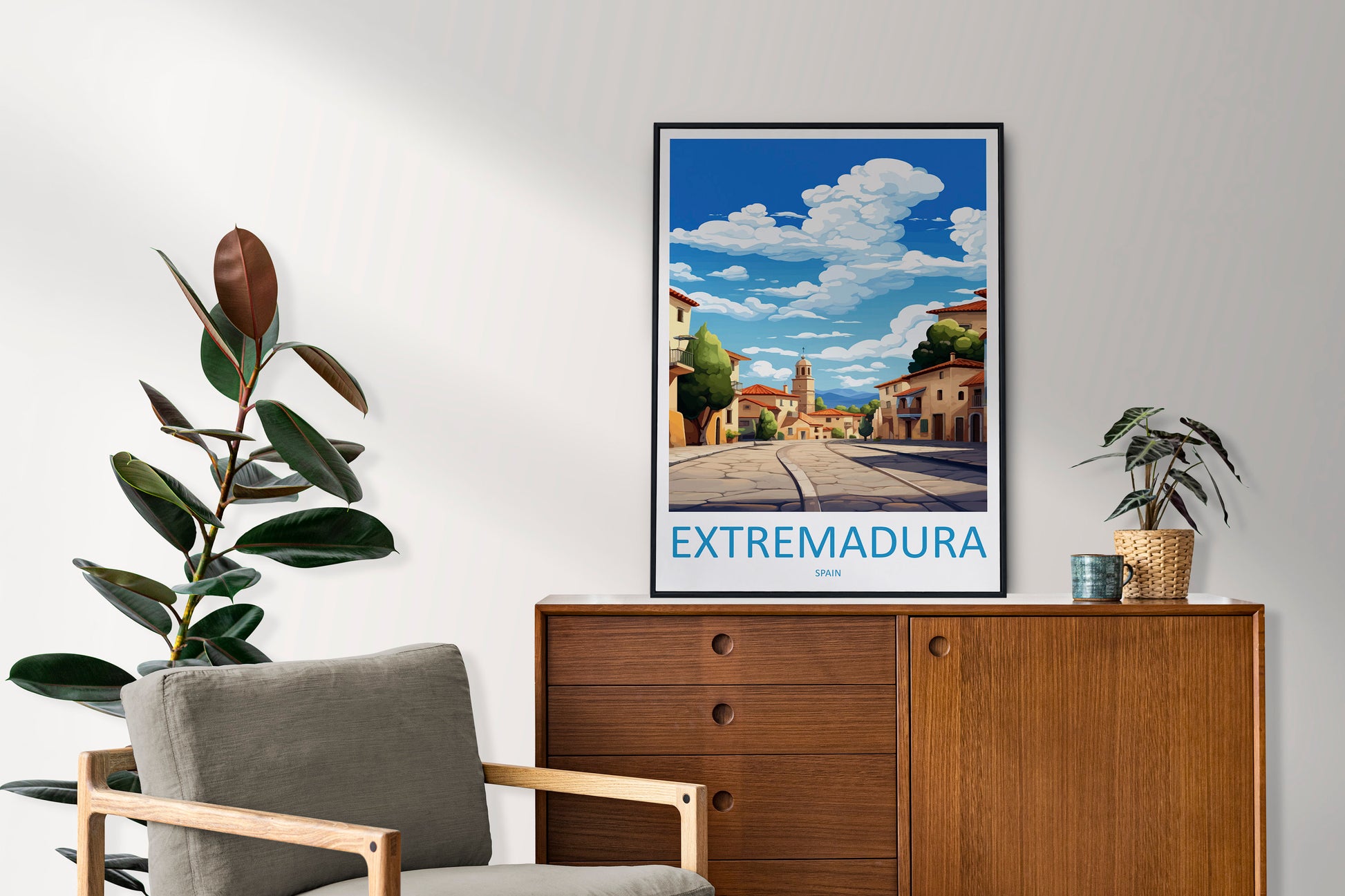 Extremadura Travel Print Wall Art Extremadura Wall Hanging Home Décor Extremadura Gift Art Lovers Spain Art Lover Gift Extremadura Print