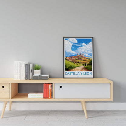 Castilla Y Leon Travel Print Wall Art Castilla Y Leon Wall Hanging Home Décor Castilla Y Leon Gift Art Lovers Spain Art Gift Castilla Y Leon