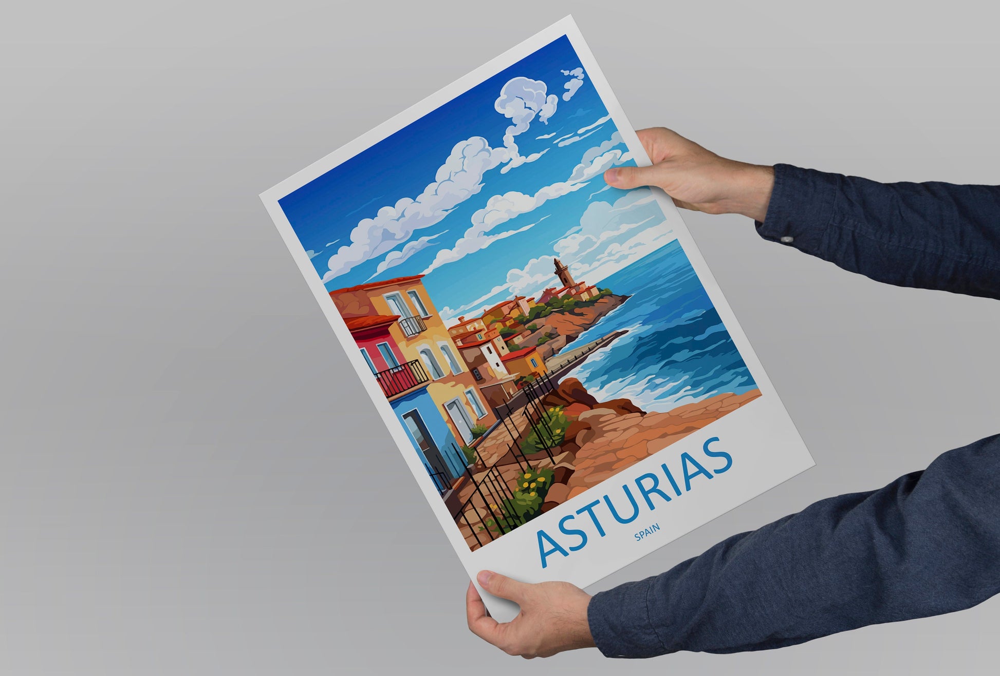Asturias Travel Print Wall Art Asturias Wall Hanging Home Décor Asturias Gift Art Lovers Spain Art Gift Asturias Travel Poster art