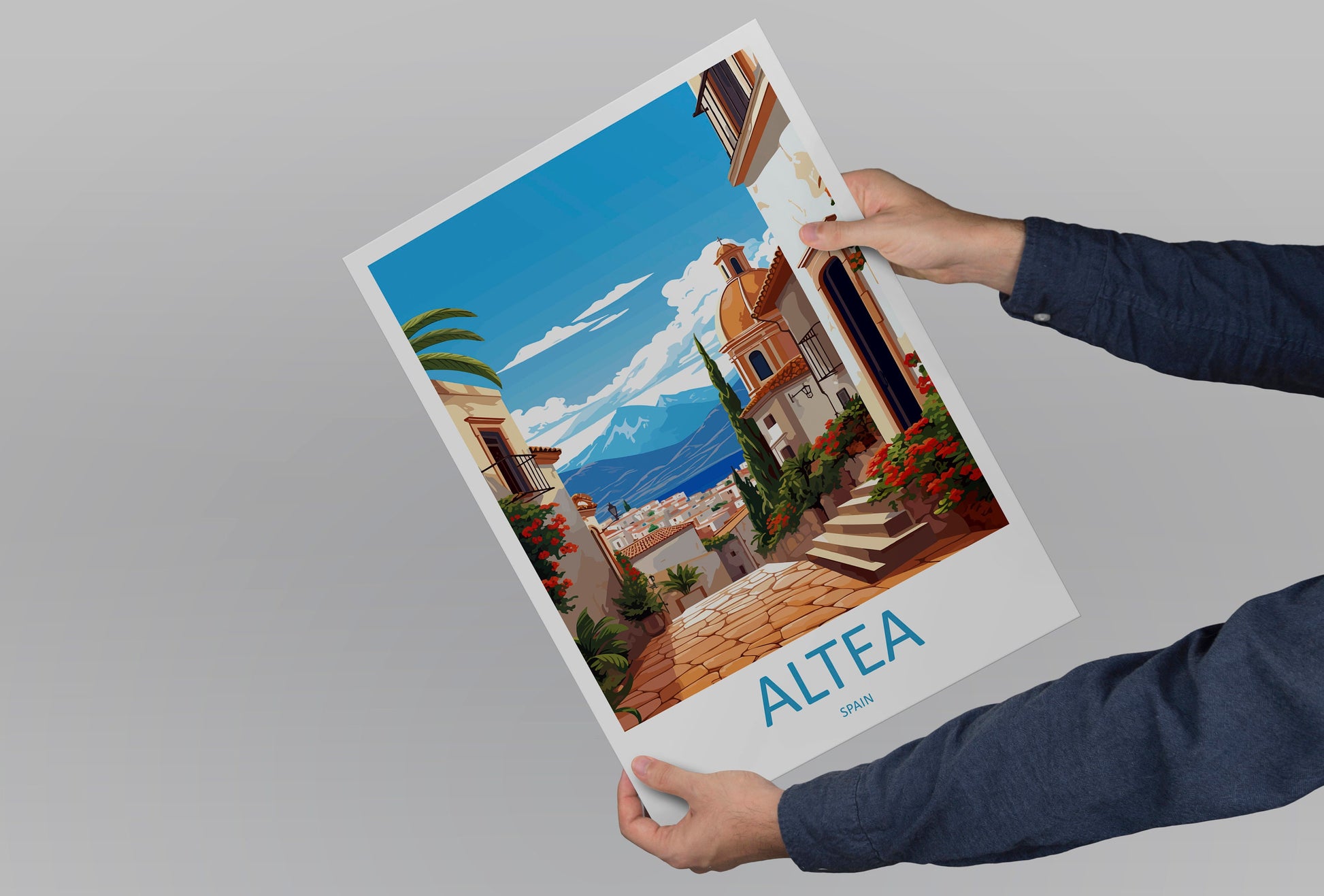 Altea Travel Print Wall Art Altea Wall Hanging Home Décor Altea Gift Art Lovers Spain Art Gift Altea Travel Poster art