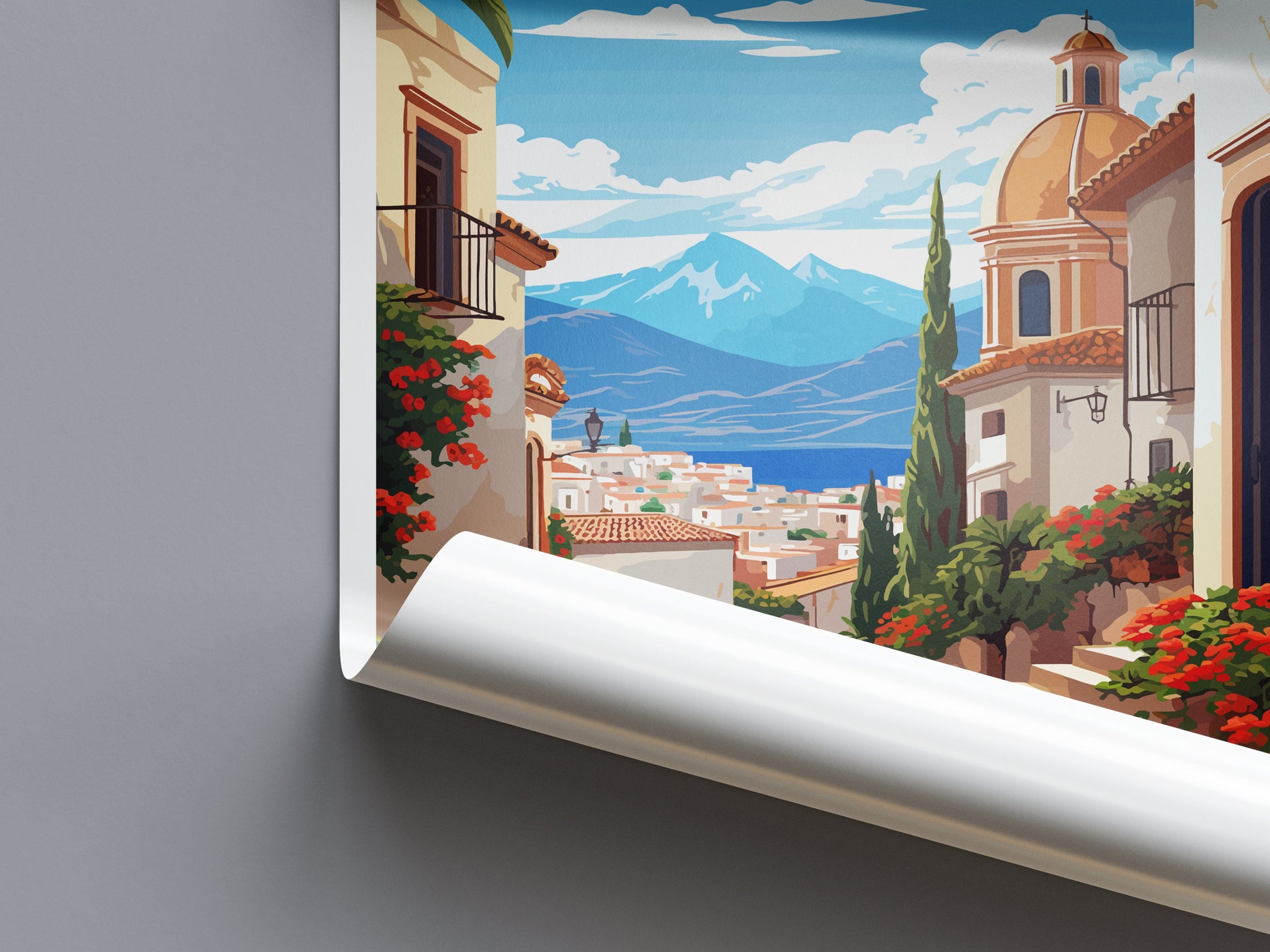 Altea Travel Print Wall Art Altea Wall Hanging Home Décor Altea Gift Art Lovers Spain Art Gift Altea Travel Poster art