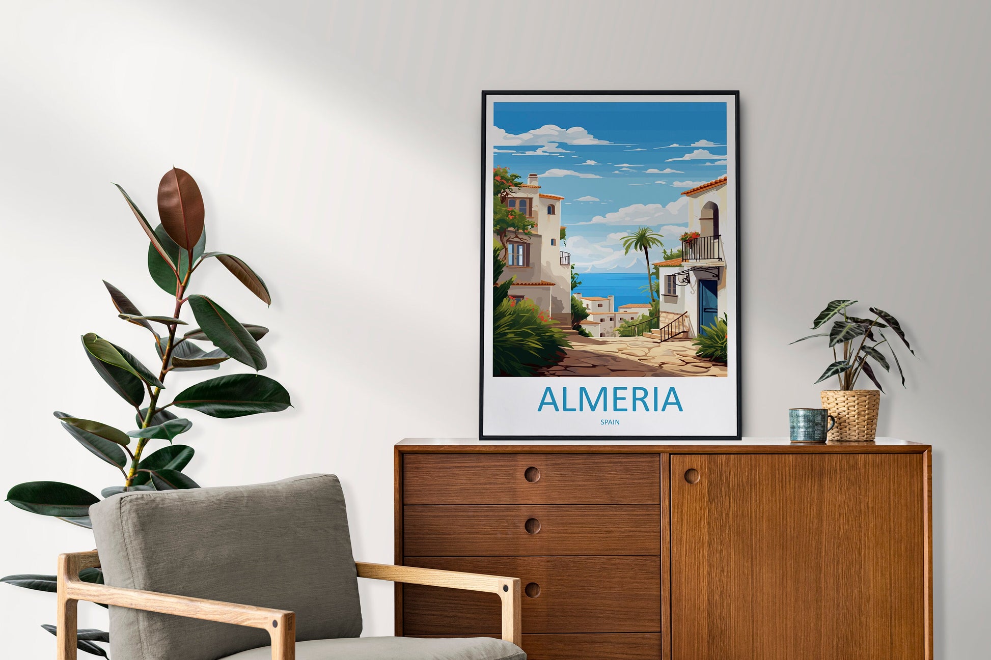 Almería Travel Print Wall Art Almería Wall Hanging Home Décor Almería Gift Art Lovers Spain Art Gift Almería Travel Poster art