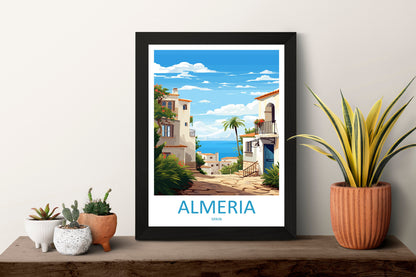 Almería Travel Print Wall Art Almería Wall Hanging Home Décor Almería Gift Art Lovers Spain Art Gift Almería Travel Poster art