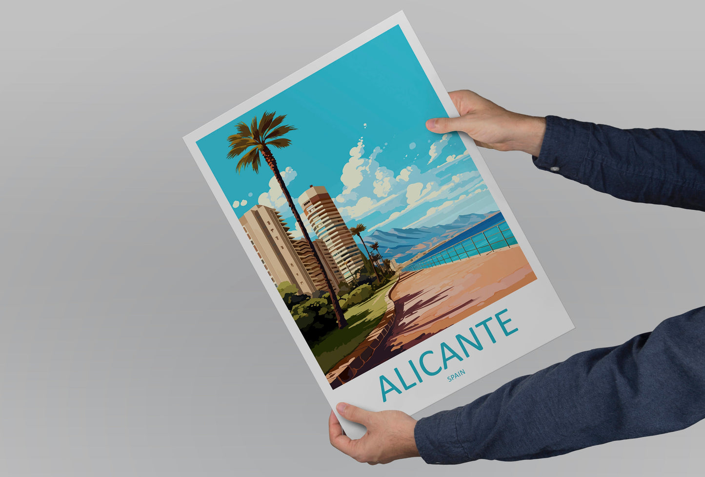 Alicante Travel Print Wall Art Alicante Wall Hanging Home Décor Alicante Gift Art Lovers Spain Art Gift Alicante Travel Poster art