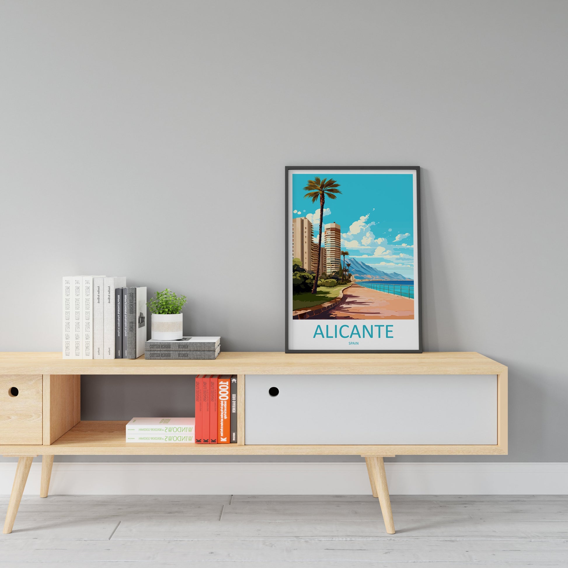 Alicante Travel Print Wall Art Alicante Wall Hanging Home Décor Alicante Gift Art Lovers Spain Art Gift Alicante Travel Poster art