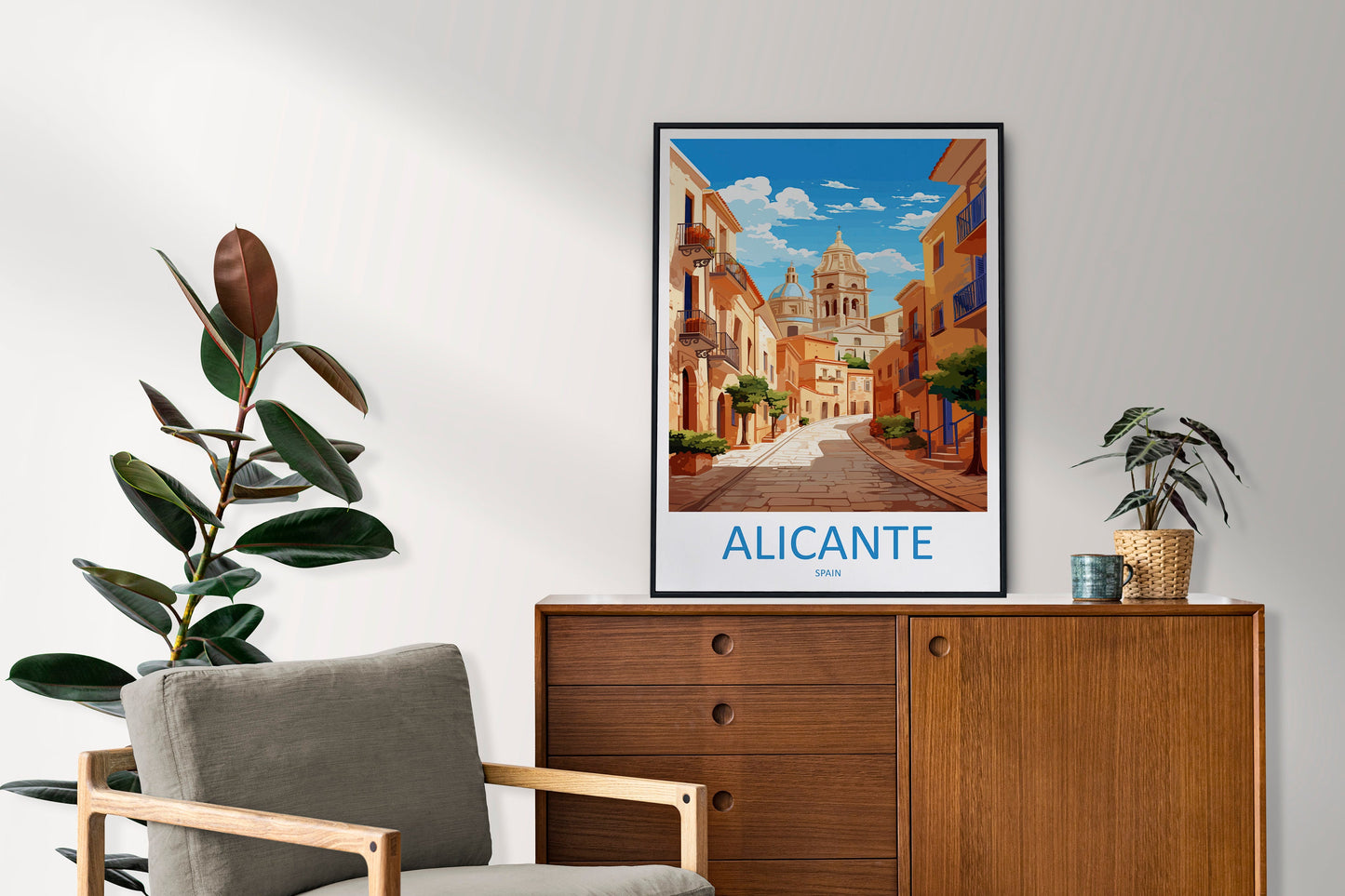 Alicante Travel Print Wall Art Alicante Wall Hanging Home Décor Alicante Gift Art Lovers Spain Art Gift Alicante Travel Poster art