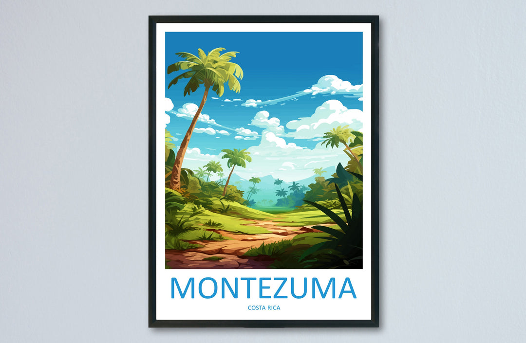 Montezuma Travel Print Wall Art Montezuma Wall Hanging Home Décor Montezuma Gift Art Lovers Wall Art Costa Rica Art Wall Art Gift