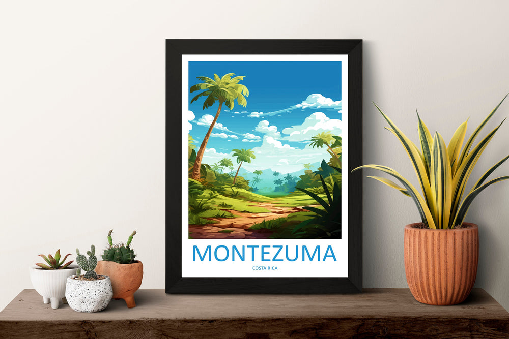 Montezuma Travel Print Wall Art Montezuma Wall Hanging Home Décor Montezuma Gift Art Lovers Wall Art Costa Rica Art Wall Art Gift