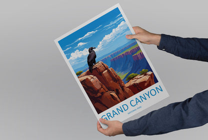 Grand Canyon National Park Travel Print Wall Art Grand Canyon Wall Hanging Home Décor Grand Canyon Gift Art Lovers Arizona Art Lover Gift