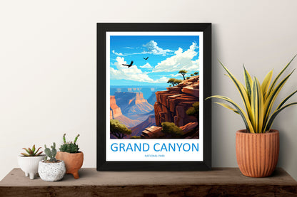 Grand Canyon National Park Travel Print Wall Art Grand Canyon Wall Hanging Home Décor Grand Canyon Gift Art Lovers Arizona Art Lover Gift